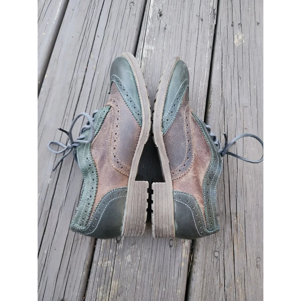 Bed Stu | Lita Wingtip Oxford Lace-up Loafer Flat Boho Grunge Grandpacore 9 - Picture 2 of 8